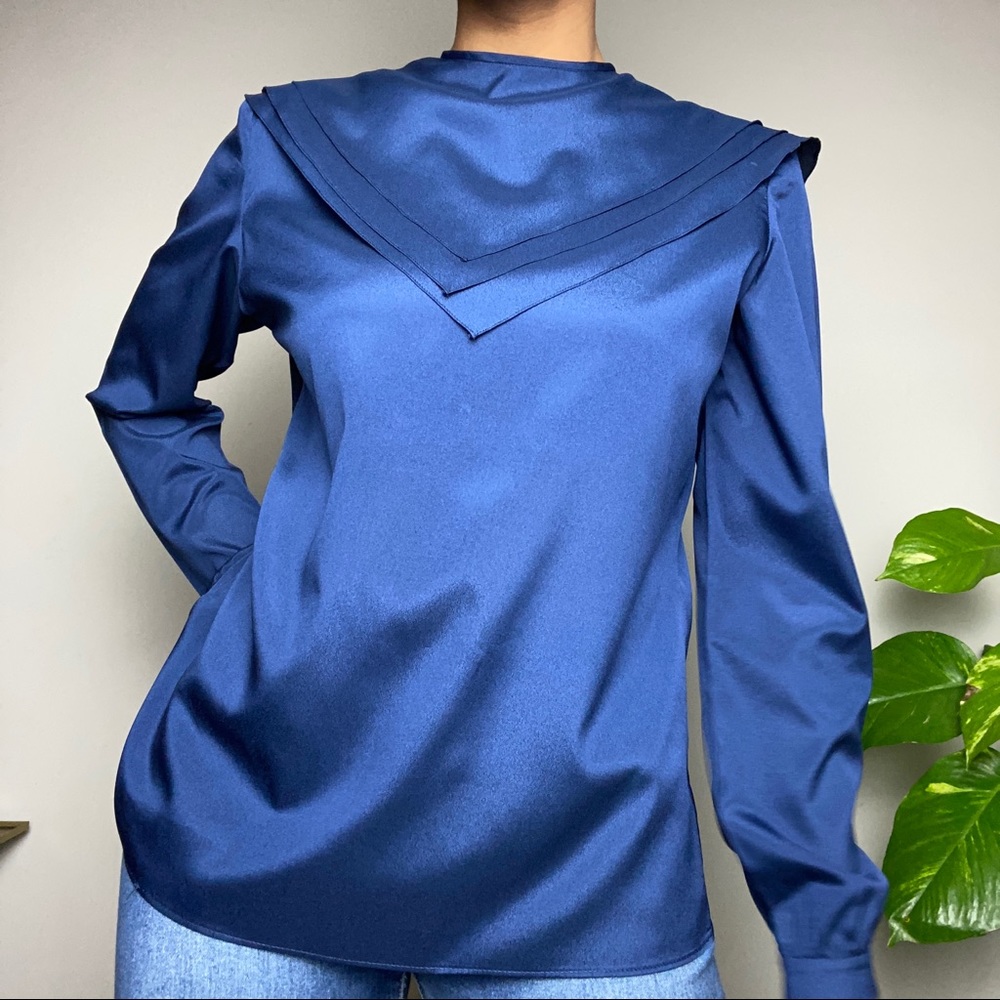 Philippe Marques Vintage Royal Blue top size small